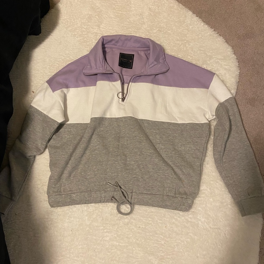 Genetic apparel 3 colour quarter zip sweatshirt
